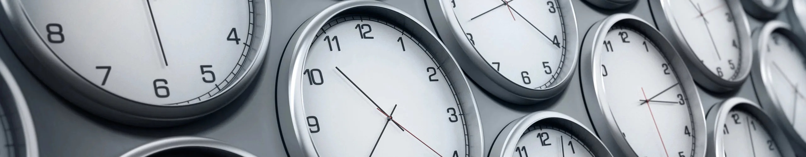 Tidszoner angivet af forskellige ure